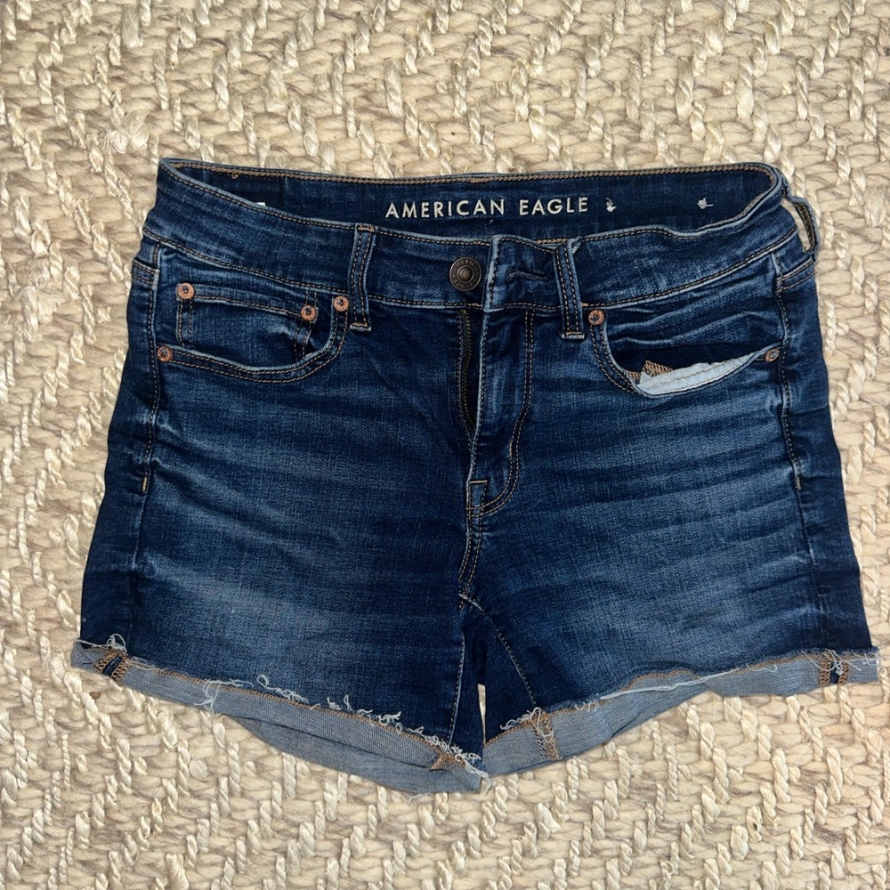 American Eagle Outfitters Dark Blue Jean Shorts